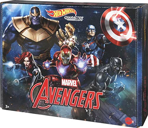 Hot Wheels Marvel Character Cars 5-Pack