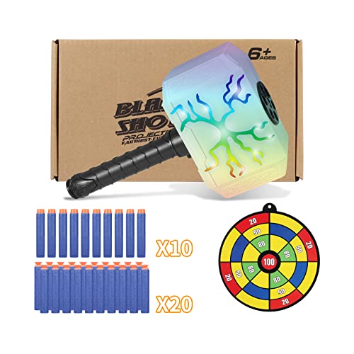 Dart-blasting Thor Hammer with 30 Darts & Lights