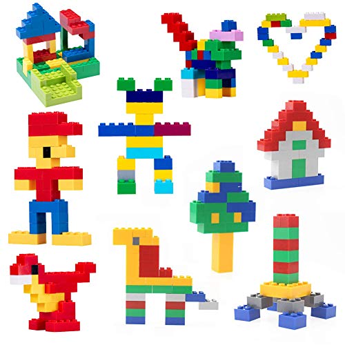 3 otters 1000PCS Building Bricks Set, Classic Creative Building Blocks Birthday for 2 3 4 5 6 7 8 Boys Girls Compatible with All Major Brands
