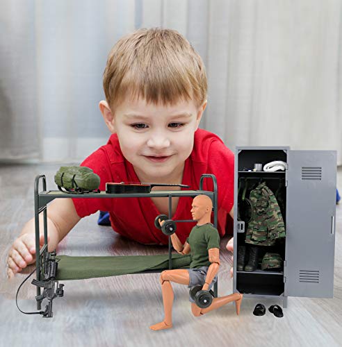 Military Camp Action Figure Play Set for Boys