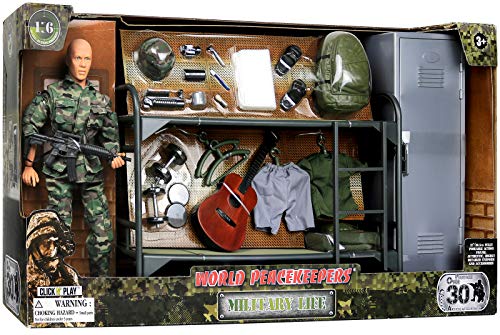 Military Camp Action Figure Play Set for Boys