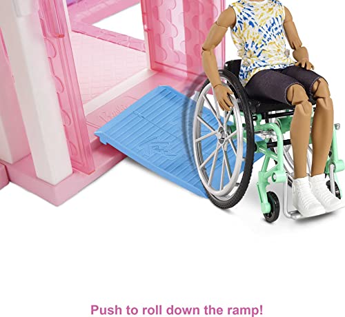 Barbie Ken Fashion Doll with Wheelchair & Ramp