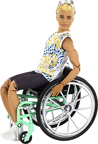 Barbie Ken Fashion Doll with Wheelchair & Ramp