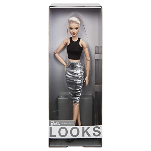 Posable Barbie Doll - Black Crop Top & Skirt
