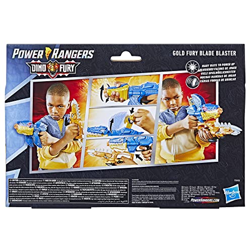 Power Rangers Dino Fury Gold Fury Blade Blaster Superhero Costume Accessory Ranger Morpher with Electronics Great Gift for Kids Ages 5 & Up