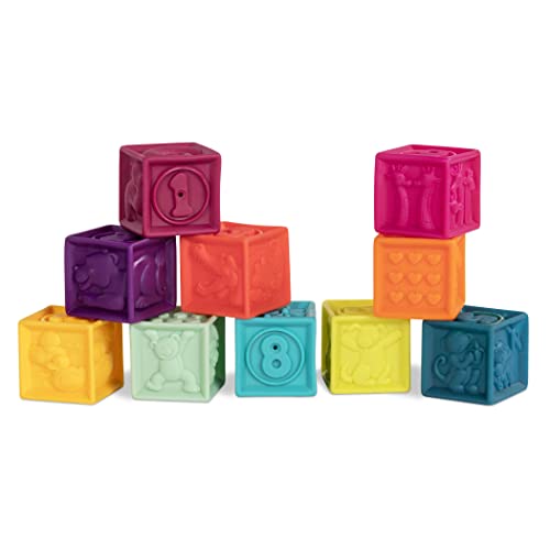B. Toys Baby Blocks – 10 Developmental Stacking Toys