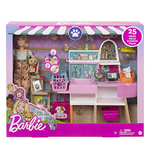 Barbie Pet Boutique Playset with Accessories & Color-Change Grooming