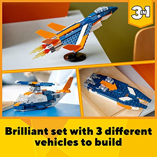 LEGO 3in1 Supersonic Toy Set, Buildable Vehicle - 7+ Years
