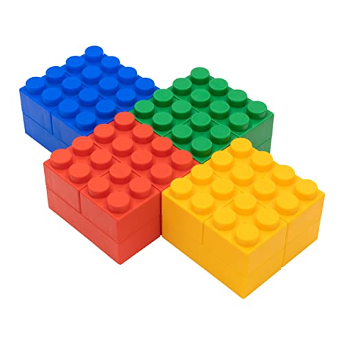 UNiPLAY Plump Soft Building Blocks — Jumbo Multicolor Stacking Blocks for Cognitive Development and Educational Games for Ages 3 Months and Up (24-Piece Set)
