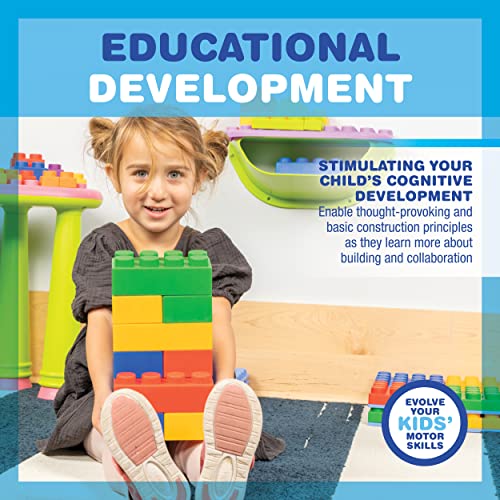 UNiPLAY Plump Soft Building Blocks — Jumbo Multicolor Stacking Blocks for Cognitive Development and Educational Games for Ages 3 Months and Up (24-Piece Set)