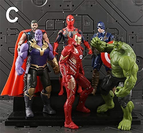 Ultimate Superhero Action Figure Set - 6 Pieces