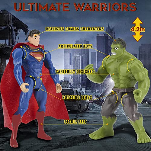 Superhero Toy Set of 6 Action Figures