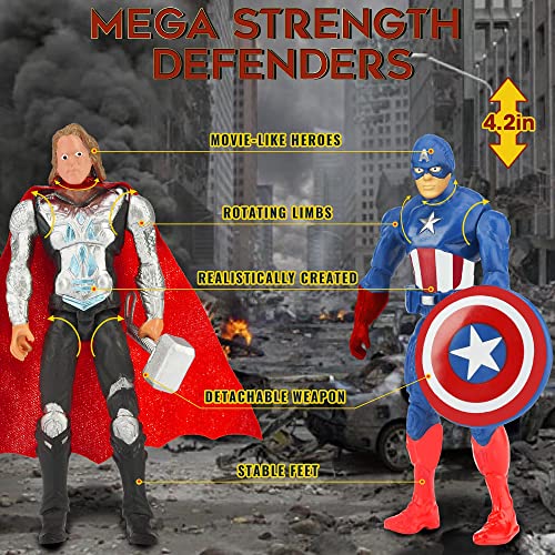 Superhero Toy Set of 6 Action Figures