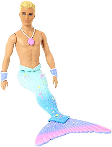 Barbie Merman Doll with Blue Rainbow Tail
