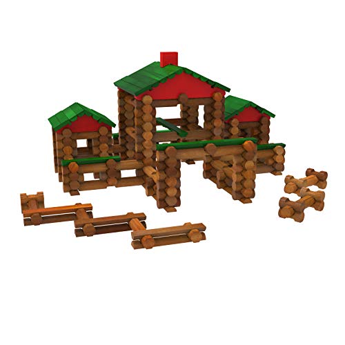 Classic Farmhouse Building Set - 268 Real Wood Logs