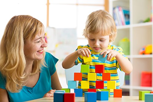 Pidoko Wooden Building Blocks for Toddlers -100pcs