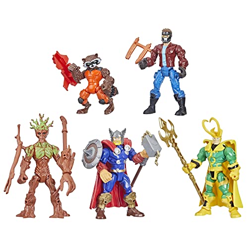 Marvel Mashers Thor and Guardians Mash Pack with 5 Action Figures