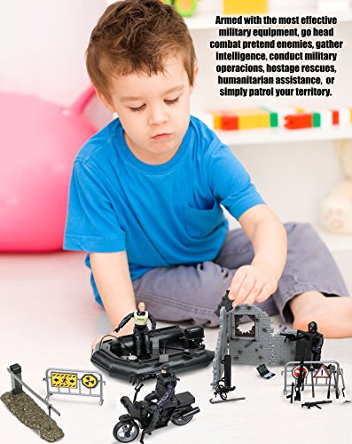 Army SWAT Patrol Playset with 32-Pieces & Vehicles