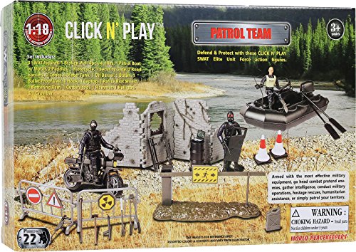 Army SWAT Patrol Playset with 32-Pieces & Vehicles