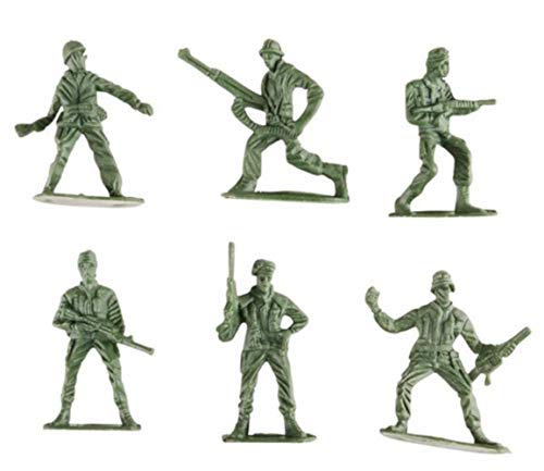 OIG Brands Easter Basket Stuffers - Army Men Toy Soldiers for Kids I Egg Fillers Toys in Various Poses I Modern Plastic Action Figures for Boys & Girls I Little Green Army Guys I Army Playset 144 PCS