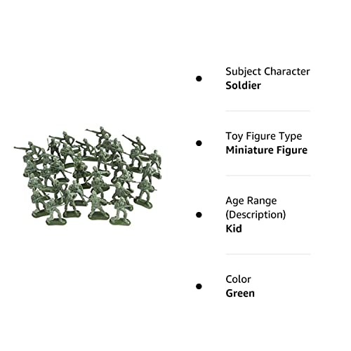 OIG Brands Easter Basket Stuffers - Army Men Toy Soldiers for Kids I Egg Fillers Toys in Various Poses I Modern Plastic Action Figures for Boys & Girls I Little Green Army Guys I Army Playset 144 PCS