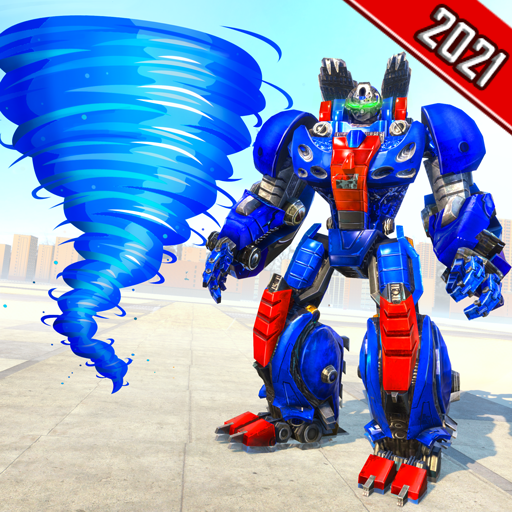 Grand Hurricane Tornado Transform Superhero Robot Simulator: City Rescue Games 2022