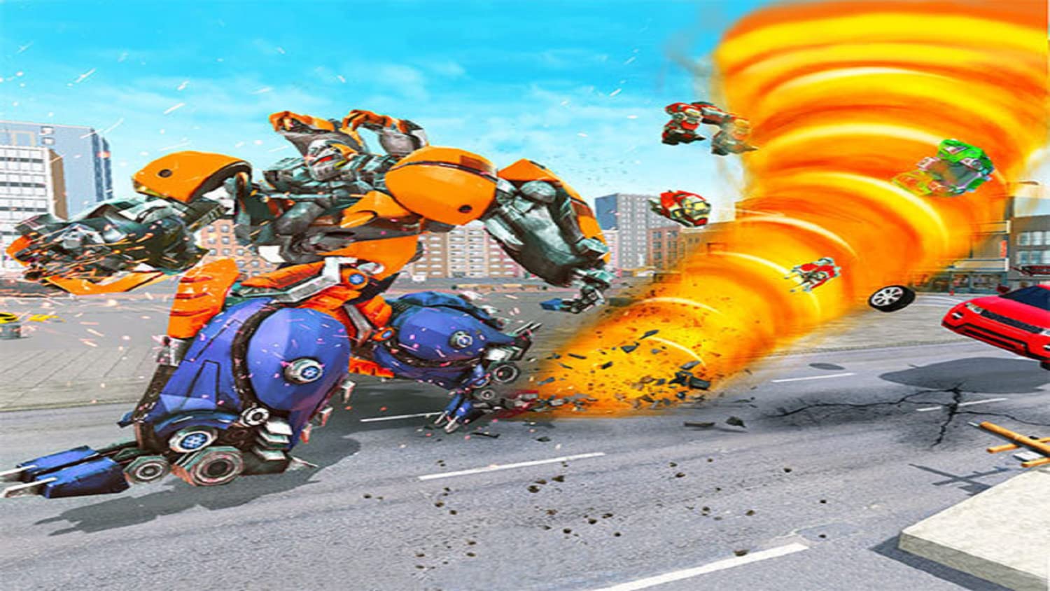 Grand Hurricane Tornado Transform Superhero Robot Simulator: City Rescue Games 2022
