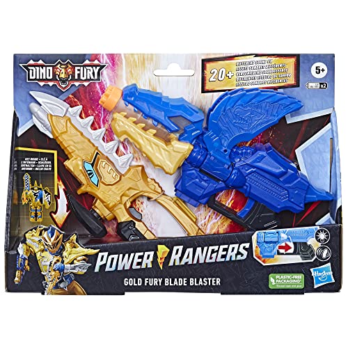 Power Rangers Dino Fury Gold Fury Blade Blaster Superhero Costume Accessory Ranger Morpher with Electronics Great Gift for Kids Ages 5 & Up