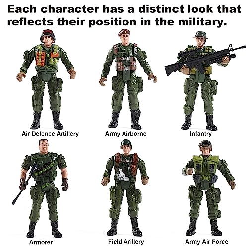 Military Action Figures Playset, 12Pcs