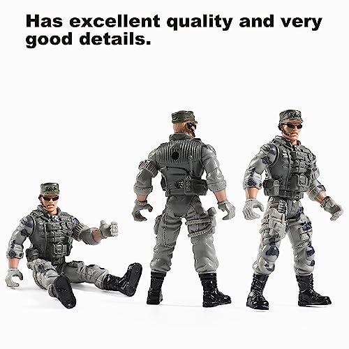 Military Action Figures Playset, 12Pcs