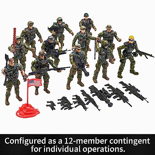 Army Men Action Figures Set with Weapons