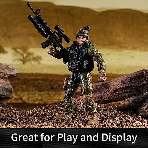 Army Men Action Figures Set with Weapons