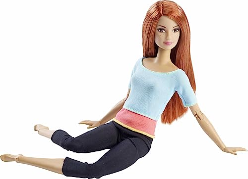 Posable Barbie Doll in Pastel Blue and Red Hair