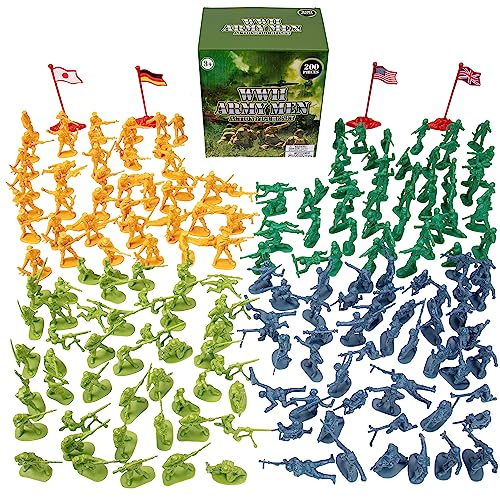 202-Piece Army Men Toy Action Figures