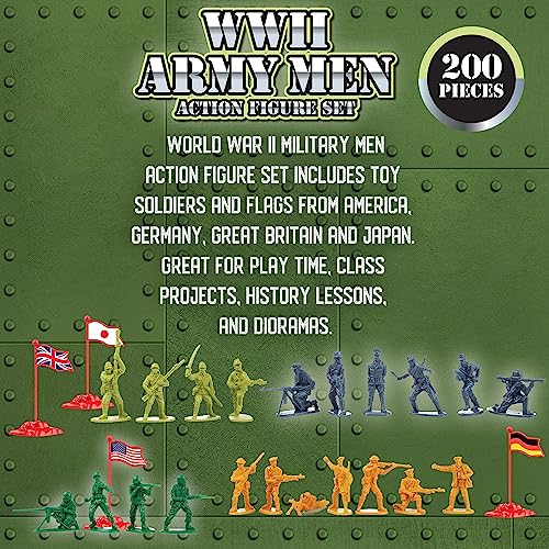 202-Piece Army Men Toy Action Figures