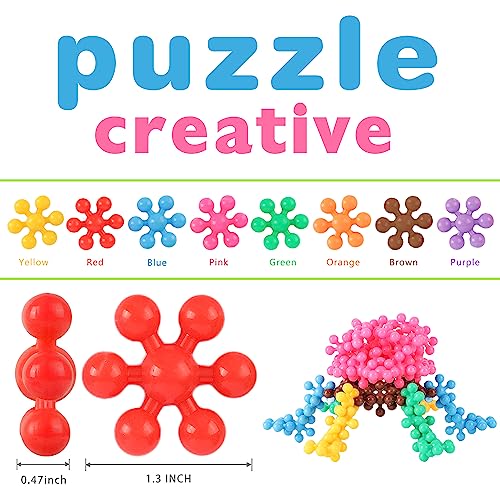 TOMYOU 200 Pieces Building Blocks Kids STEM Toys Educational Building Toys Discs Sets Interlocking Solid Plastic for Preschool Kids Boys and Girls Aged 3+, Safe Material Creativity Kids Toys