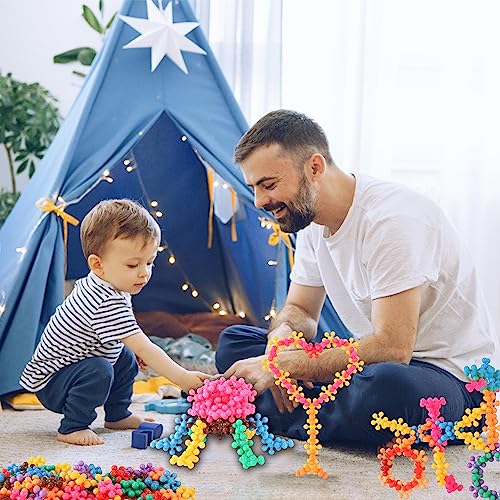 TOMYOU 200 Pieces Building Blocks Kids STEM Toys Educational Building Toys Discs Sets Interlocking Solid Plastic for Preschool Kids Boys and Girls Aged 3+, Safe Material Creativity Kids Toys