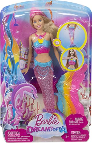 Rainbow Lights Mermaid Barbie Doll with Tiara