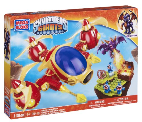 Mega Bloks Skylanders Arkeyan Copter Attack