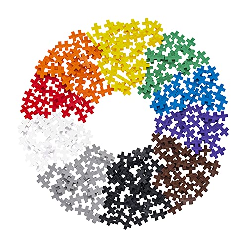 PLUS PLUS - 240 Piece Basic Mix - Construction Building Stem/Steam Toy, Mini Puzzle Blocks for Kids