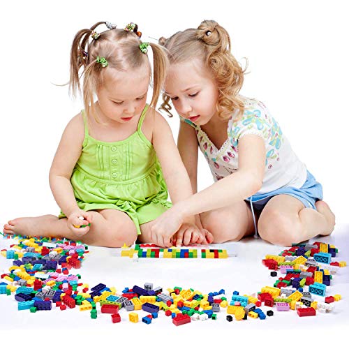 GARUNK 1500 Pcs Classic Bricks Building Toys, with Wheel, Tire, Axle, Door, Window, Storage Backpack, Building Blocks Compatible with All Major Brands Learning & Educational Toys Gift for Kids 3+ Year