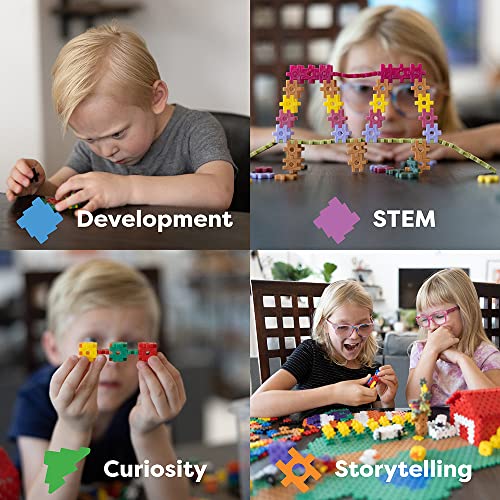 KADU Rainbow 250 Piece Set - STEM / STEAM Building + Construction Toy, for Open + Imaginative Play