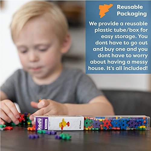 KADU Rainbow 250 Piece Set - STEM / STEAM Building + Construction Toy, for Open + Imaginative Play