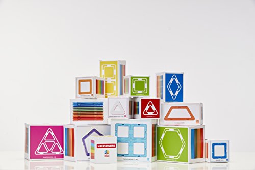 Rainbow Magnetic Building Shapes for Kids