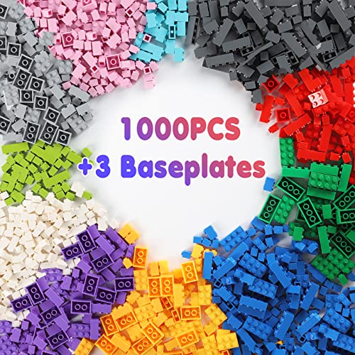 1000-Piece Classic Building Blocks with Baseplates - Kids' Toy