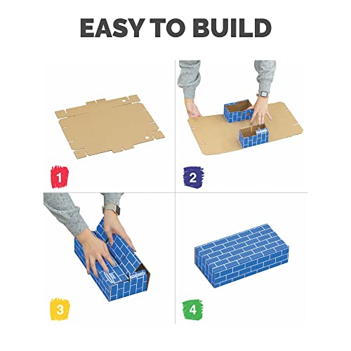 Kids' Cardboard Building Blocks, 40 Pack