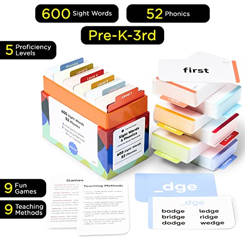 Sight Word and Phonics Flash Cards with Games