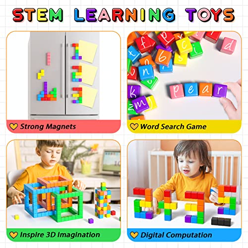 54-Piece Magnetic Building Blocks for Toddlers