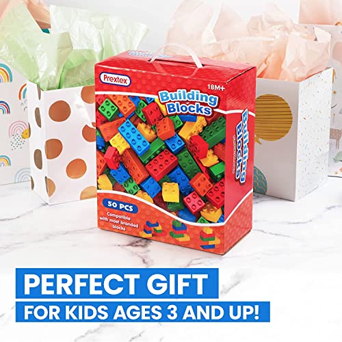 Prextex Mega Blocks for Toddlers - 50 Pieces