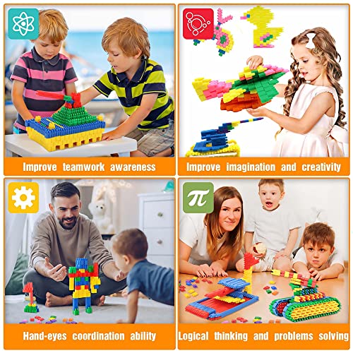 FUBAODA Kids 600pcs Set Building Blocks Construction Toy - Learning Playset STEM Toy Set Educational Kit Child Branin Development Preschool Kindergarten Toy